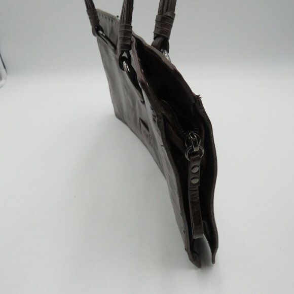 Xoxo‎ Brown Imitation Leather Shoulder Bag Studded Accents Dual Straps - Picture 4 of 10